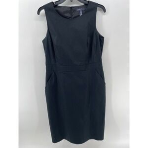 Banana Republic Sheath Dress Womens 10 Black Sleeveless Capsule Minimalist  LBD